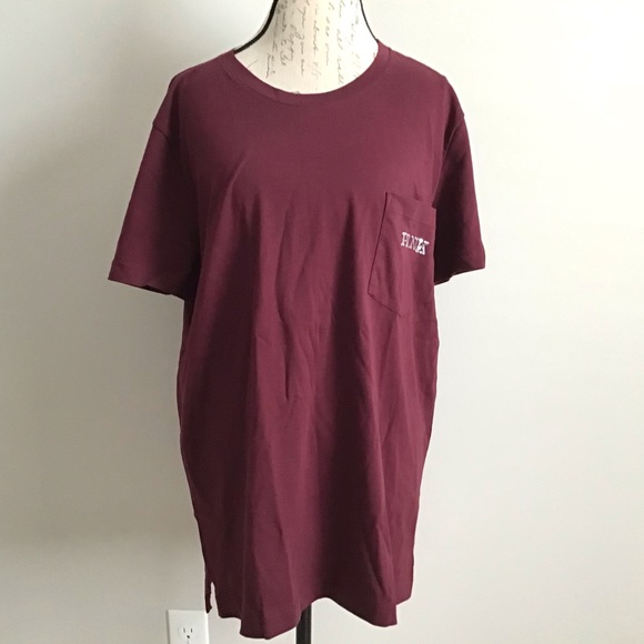 PINK VS Campus Sequins Short Sleeve Tee Top New With Tag - Picture 6 of 14